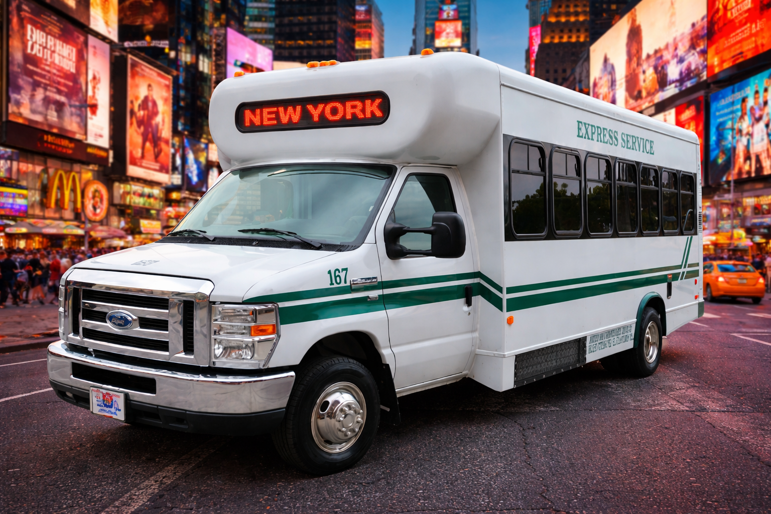 Express Bus Service vehicle in New York City
