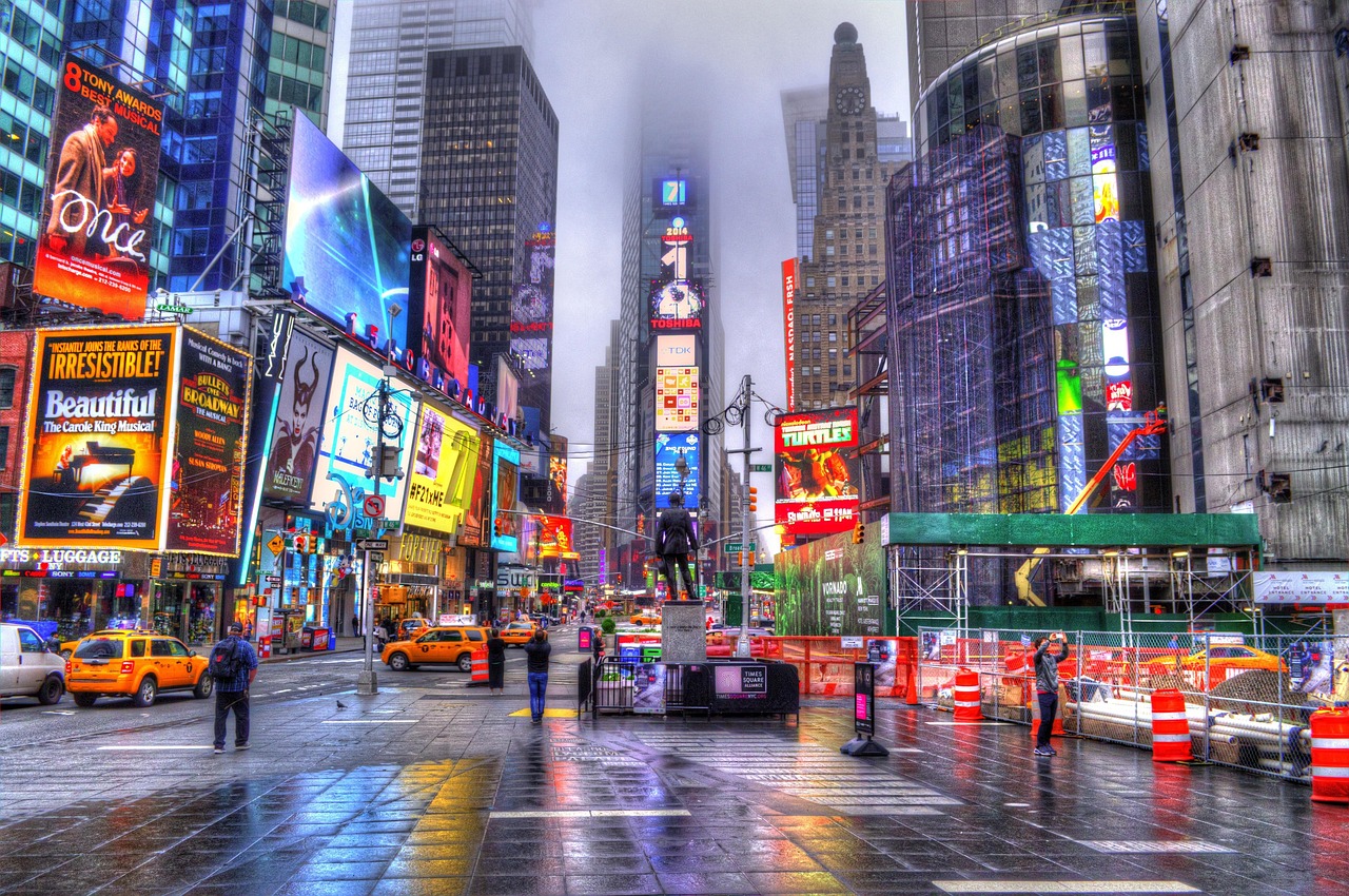 Times Square and Manhattan commuter destination